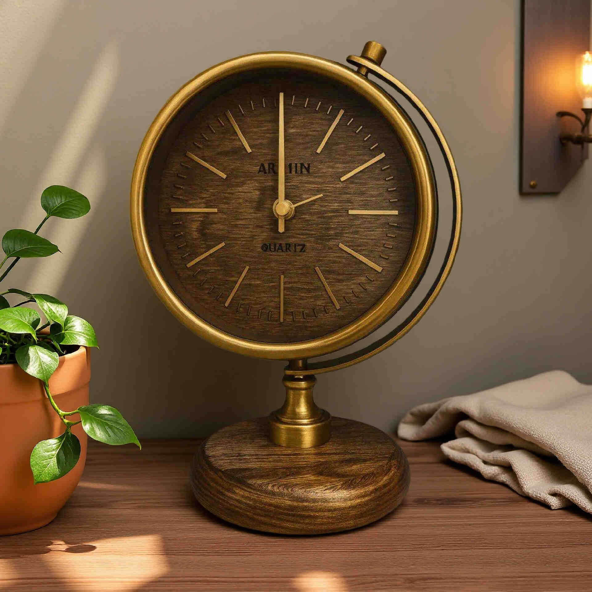 ساعت-رومیزی-آرتمیس-مدل-30310-گلد-طلایی