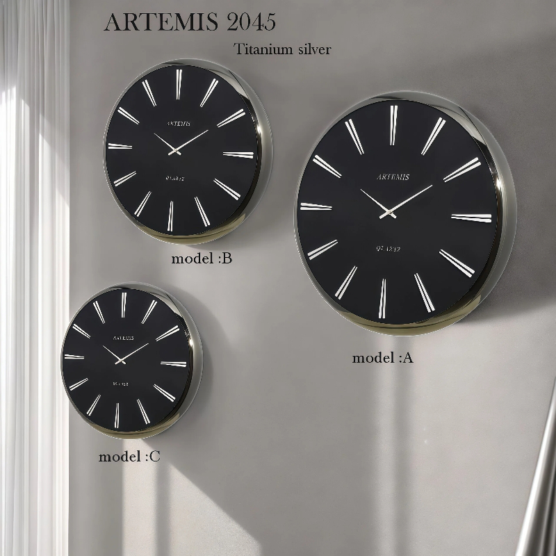 ساعت-دیواری-آرتمیس-مدل-2045-تیتان-سیلور-سایز-B