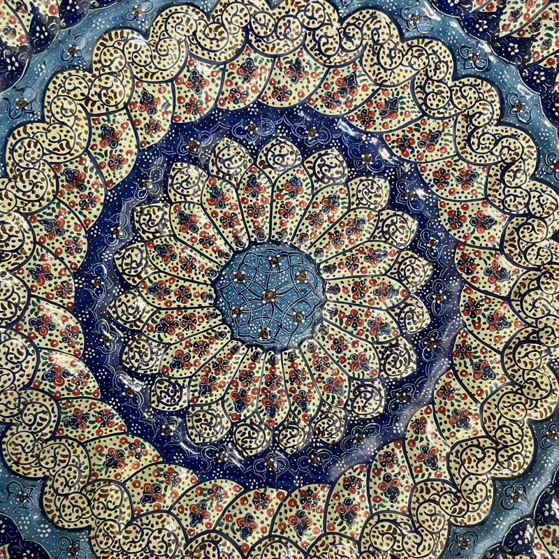 بشقاب-مسی-میناکاری-شده-کد-نگار