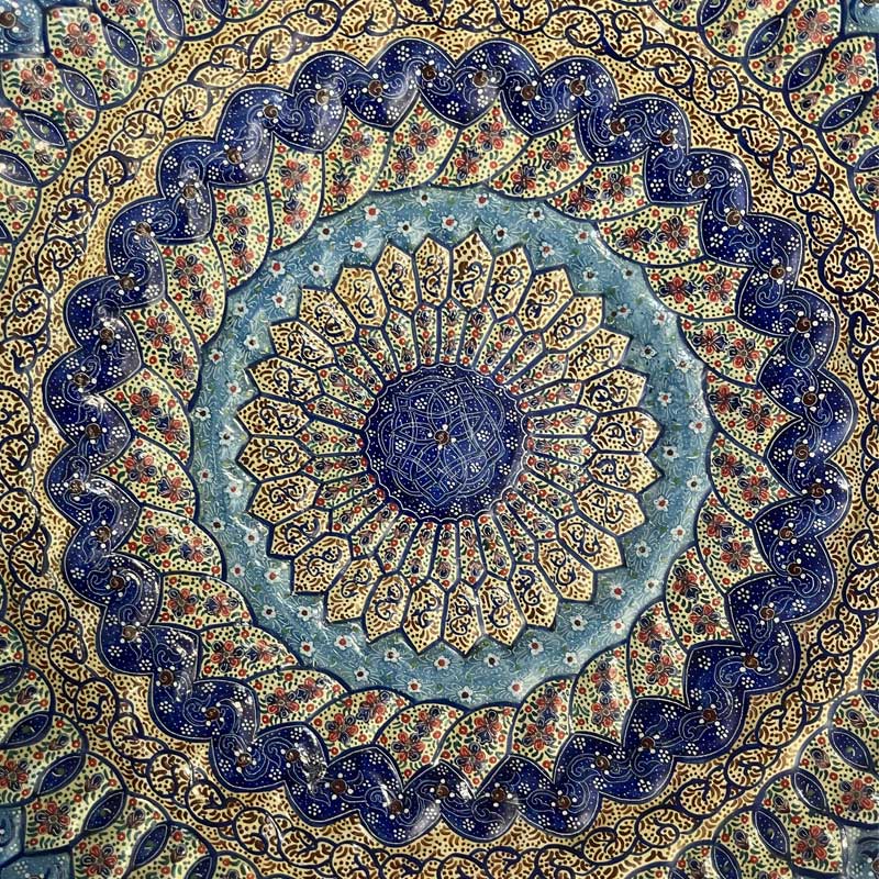 بشقاب-مسی-میناکاری-شده-کد-نگین