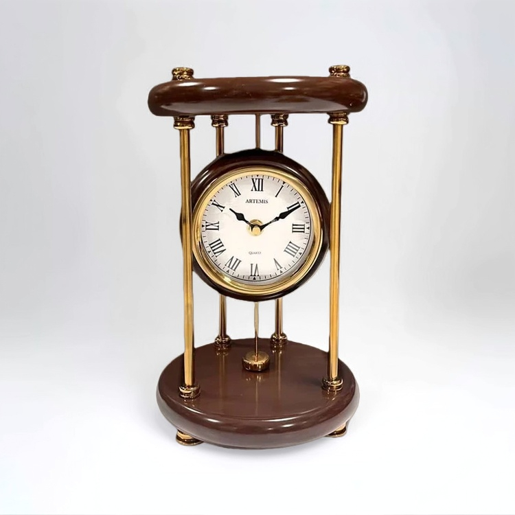 ساعت رومیزی پاندول دار آرتمیس مدل 1025 قهوه ای تیره