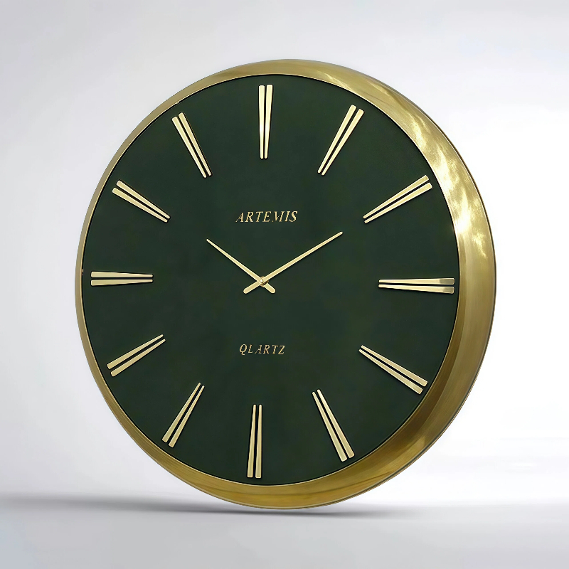 ساعت دیواری آرتمیس مدل 2045 گلد صفحه سبز سایز A 
