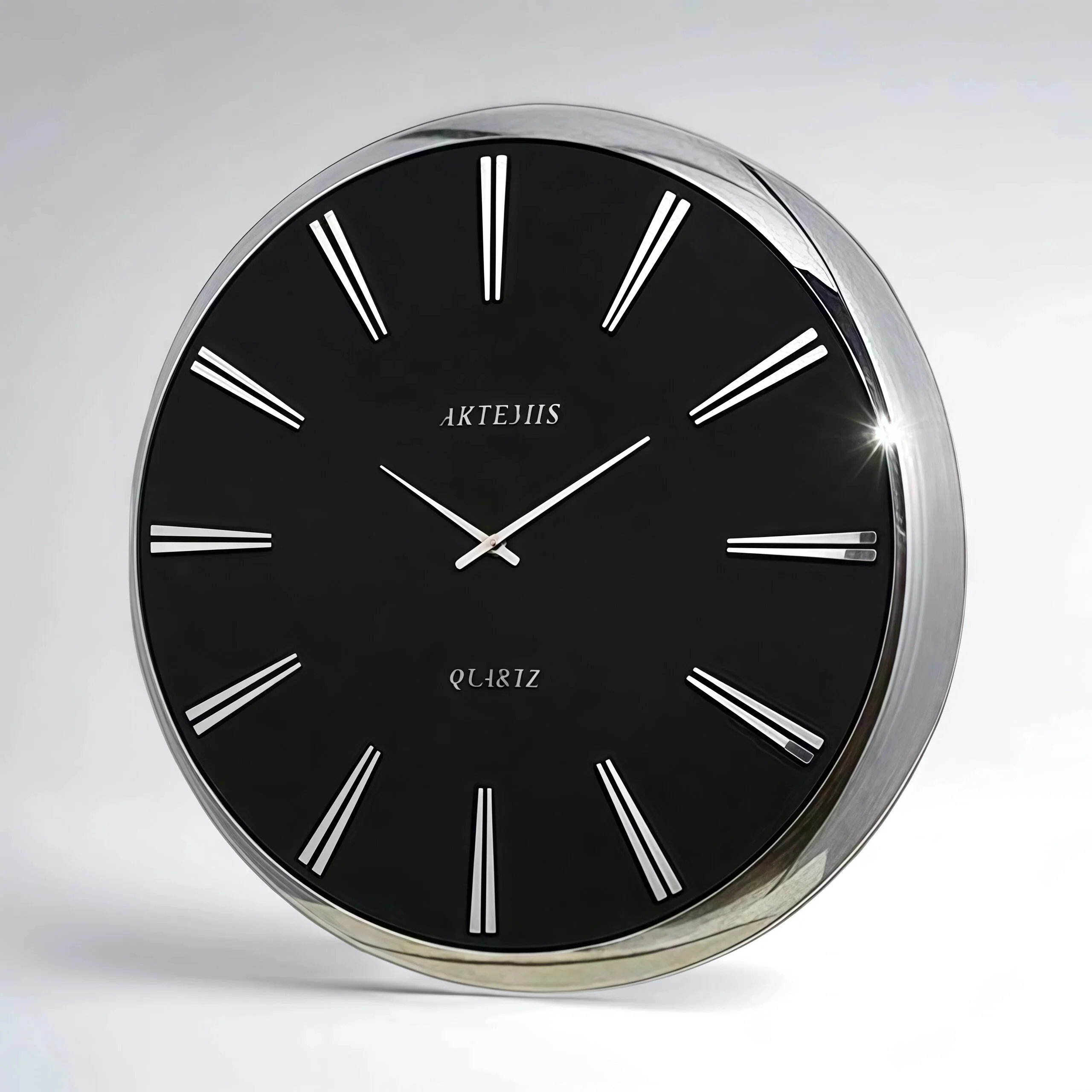 ساعت دیواری آرتمیس مدل 2045 سیلور صفحه مشکی سایز C