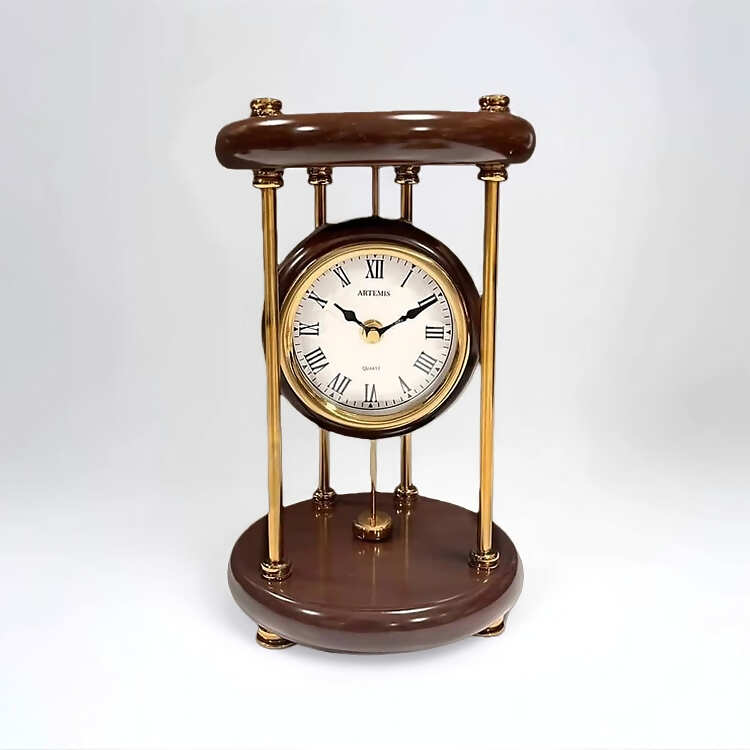 ساعت رومیزی پاندول دار آرتمیس مدل 1025 قهوه ای تیره