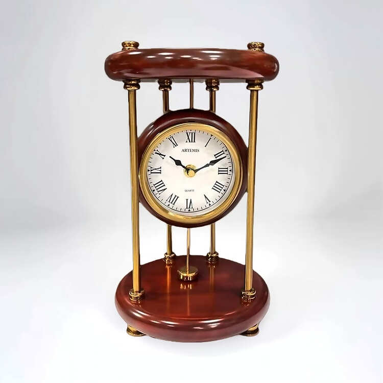 ساعت رومیزی پاندول دار آرتمیس مدل 1025 قهوه ای روشن