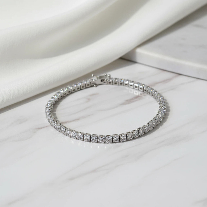 دستبند استیل زنانه نگینی مجلسی 